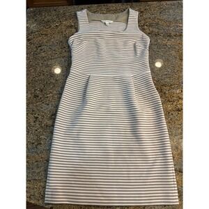 Banana Republic 4 Petite‎ Striped Sleeveless Dress Career Casual Work